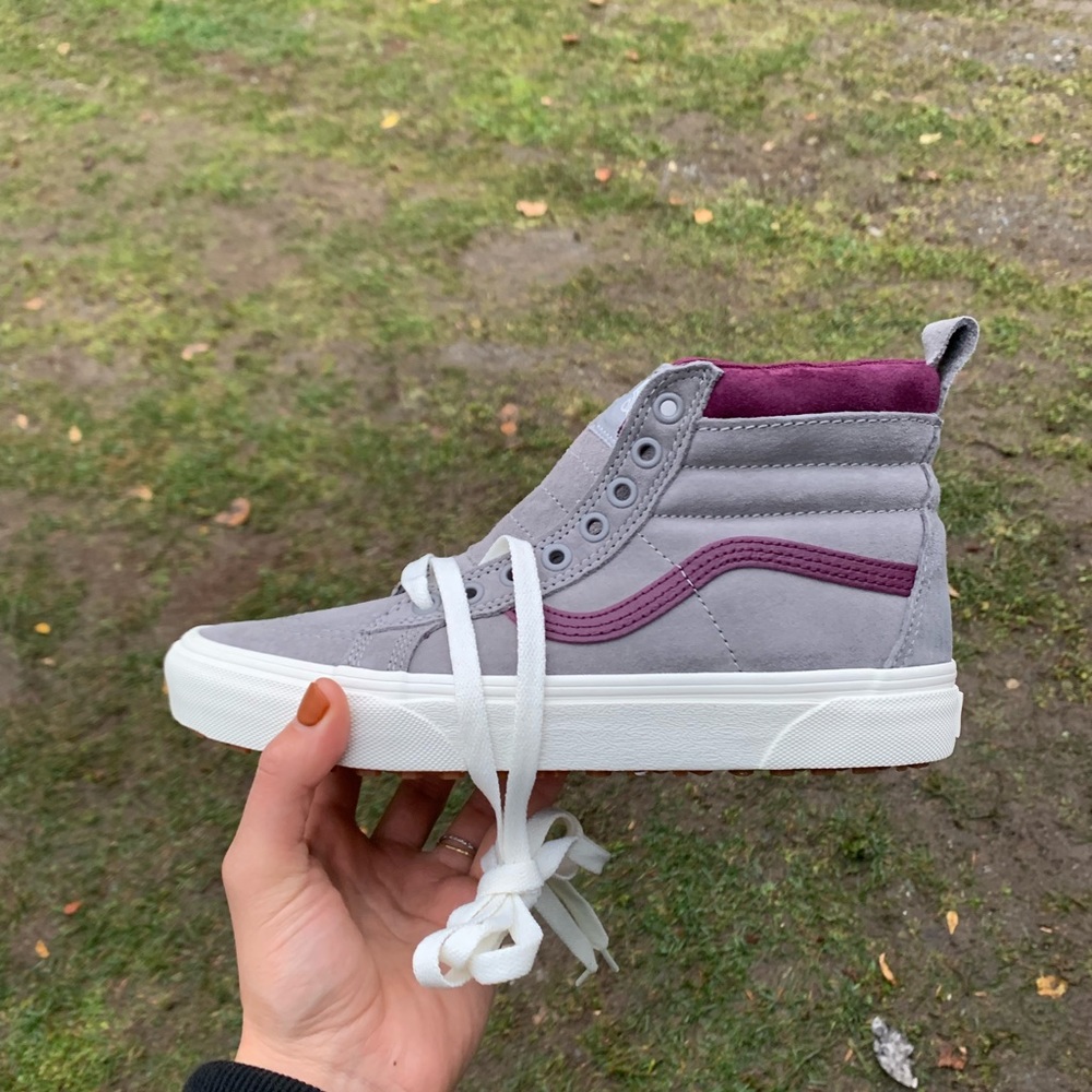 All weather grey high top vans